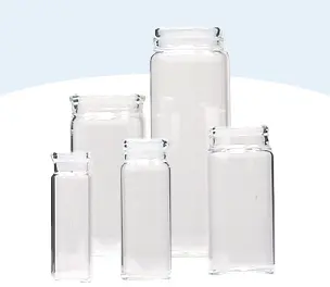 group of different sized display vials