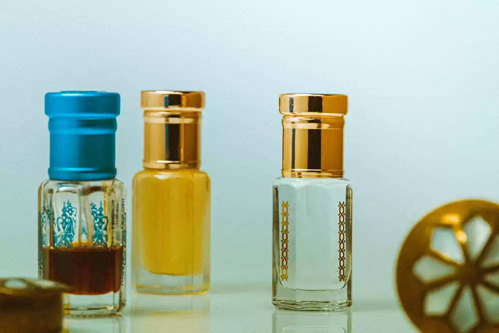A collection of small glass vials with unknown substances